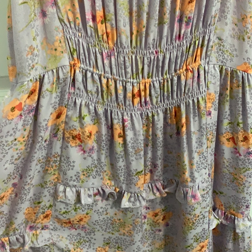 NWT Rebecca Taylor Silk, Floral Tiered Maxi Dress - Picture 5 of 14
